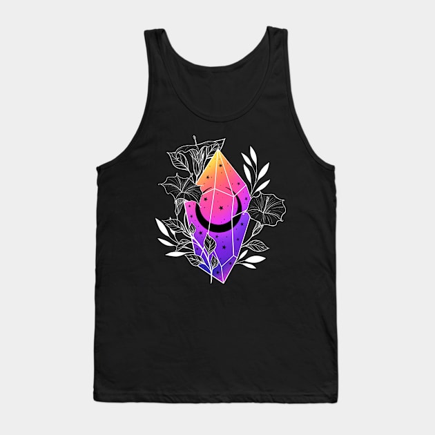 Moonflower crystal Tank Top by OccultOmaStore